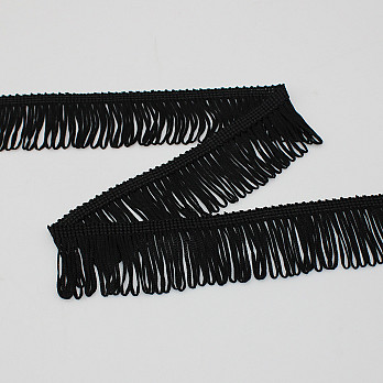 VISCOSE FRINGE 4,8cm BLACK 10m