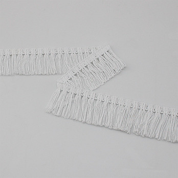 WIDED FRINGE 3,6cm WHITE 10m