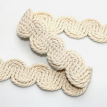 ZIG ZAG CORD PASSEMENTERIE 3cm RAW 20m