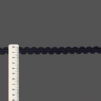 PASAMANERÍA ZIG ZAG 1,4cm AZUL MARINO 30m