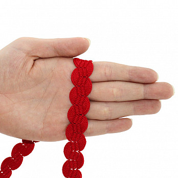 ZIG ZAG PASSEMENTERIE 1,7cm RED 10m