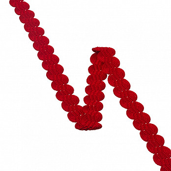 ZIG ZAG PASSEMENTERIE 1,5cm RED 10m