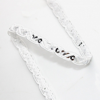 ZIG ZAG SEQUIN PASSEMENTERIE 7mm RAW/SILVER 20m